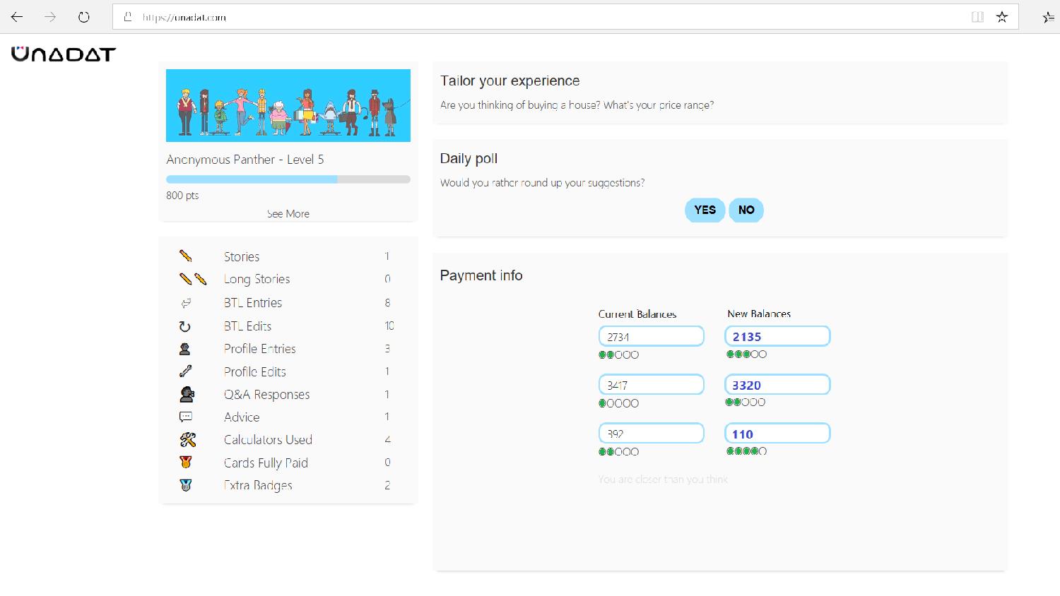 Unadat Dashboard